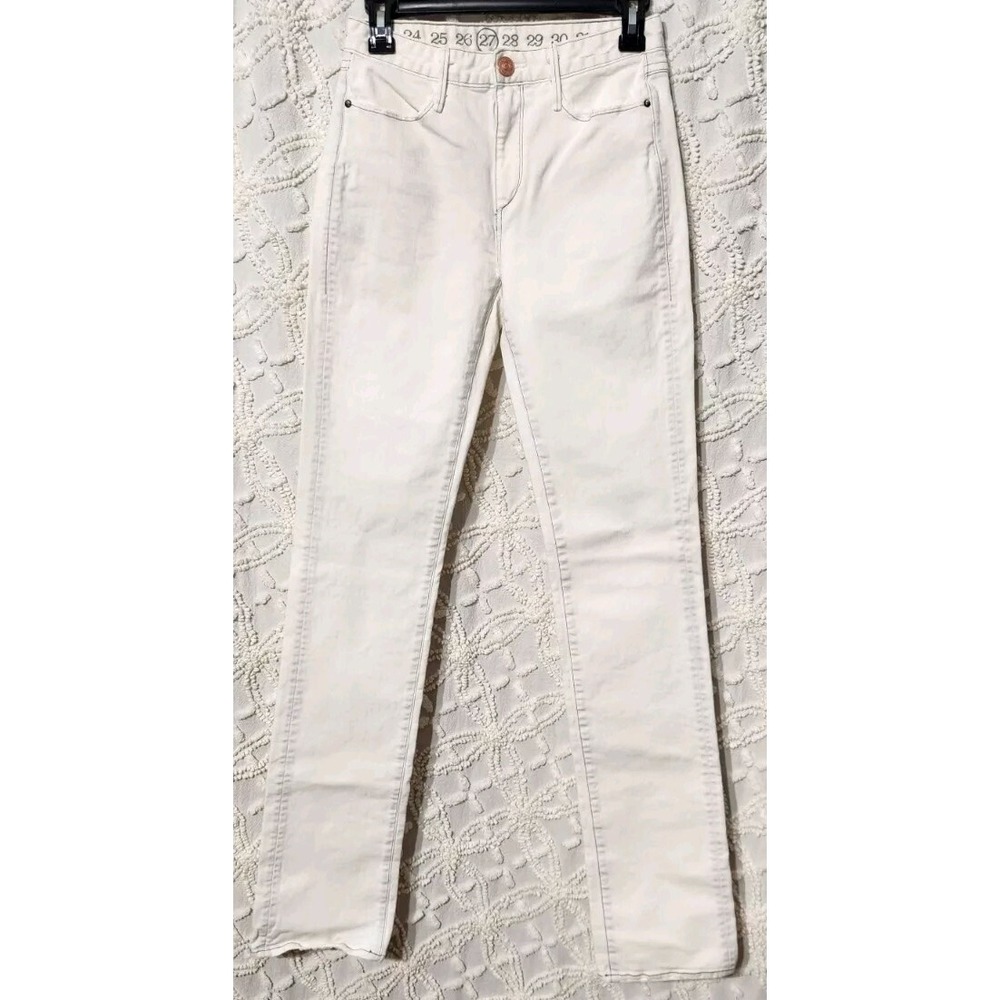 Earnest Sewn Zazo Straight Leg Denim‎ Womens 27 Mid Rise White Jeans USA Made